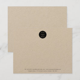 Professional Business Company Logo Rustic Kraft Notitiekaartje