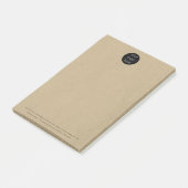 Professional Business Company Logo Rustic Kraft Post-it® Notes (Schuin)