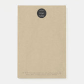 Professional Business Company Logo Rustic Kraft Post-it® Notes (Voorkant)