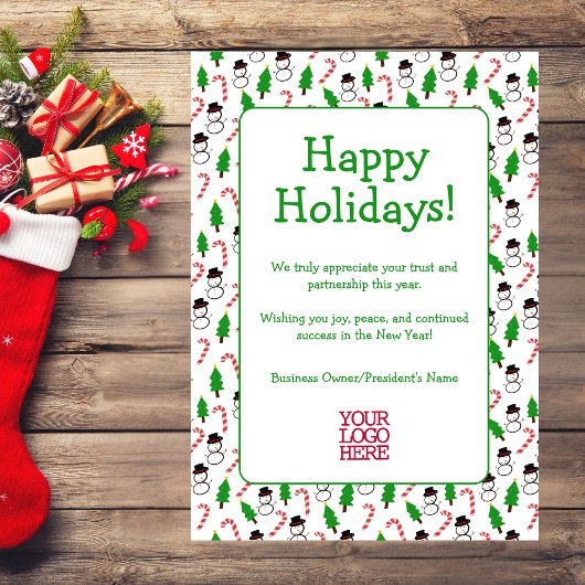 Professional Business Customer Holiday Card Feestdagenkaart