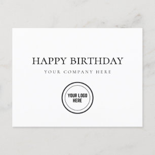 Professional Business Happy Birthday toevoegen Log Briefkaart
