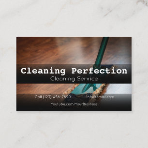 Professional Business Home Cleaning Service Visitekaartje