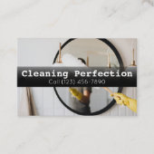 Professional Business Home Cleaning Service Visitekaartje (Voorkant)