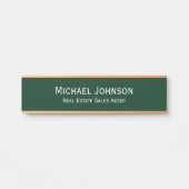 Professional Business Kantoor Naam Titel Dark Gree Deurbordje (Voorkant)