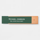 Professional Business Kantoor Naam Titel Dark Gree Deurbordje (Voorkant)
