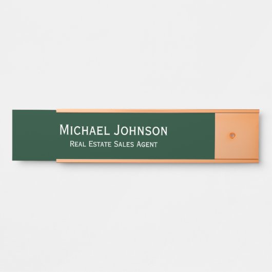 Professional Business Kantoor Naam Titel Dark Gree Deurbordje (Voorkant)