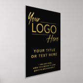 Professional Business Logo Black Gold Folie Afdrukken (Laagn)