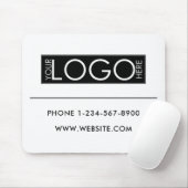 Professional Business Logo Contact Details Simple Muismat (Met muis)