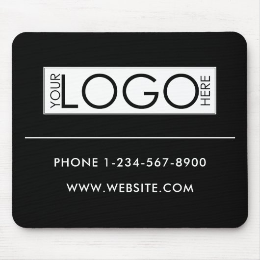 Professional Business Logo Contact Details Simple Muismat (Voorkant)