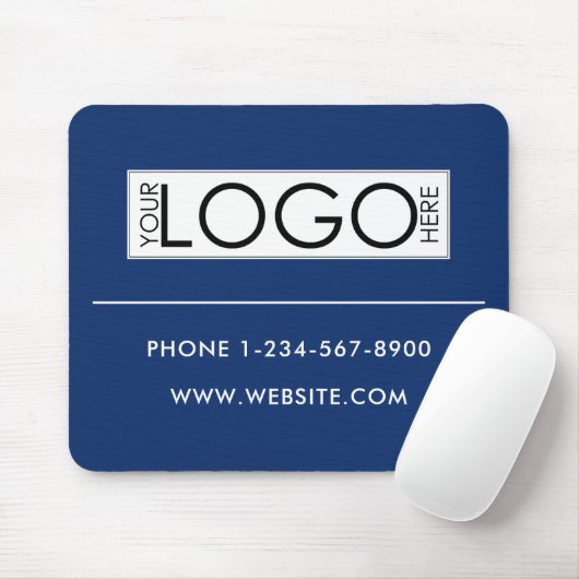 Professional Business Logo Contact Details Simple Muismat (Met muis)
