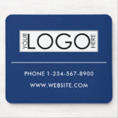 Professional Business Logo Contact Details Simple Muismat (Voorkant)