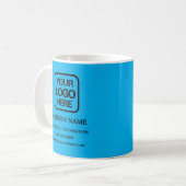 Professional Business Logo Light Blue Koffiemok (Voorkant links)