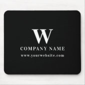 Professional Business Logo Monogram Name Website Muismat (Voorkant)