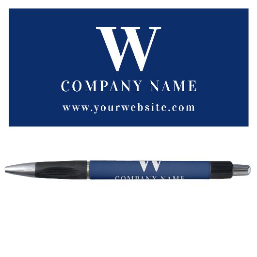 Professional Business Logo Monogram Name Website Pen