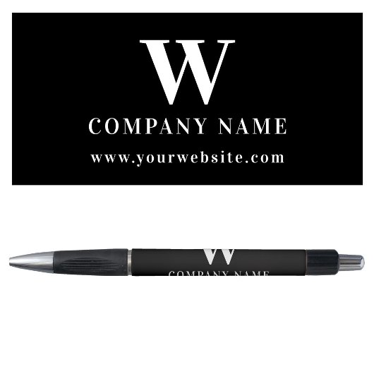 Professional Business Logo Monogram Name Website Pen