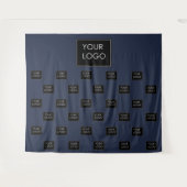 Professional Business Logo Navy Fair Backdrop Wandkleed (Voorkant (horizontaal))
