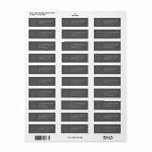  Professional Business Logo  Return Address Label (Full Sheet)
