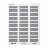 Professional Business Logo Return Address Label (Full Sheet)
