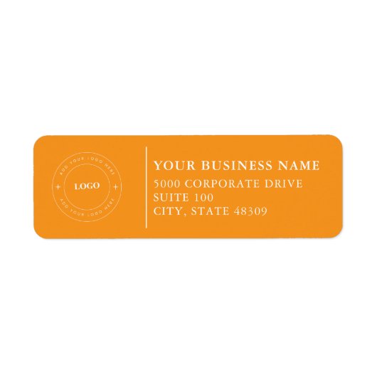 Professional Business Logo Return Address Label (Voorkant)