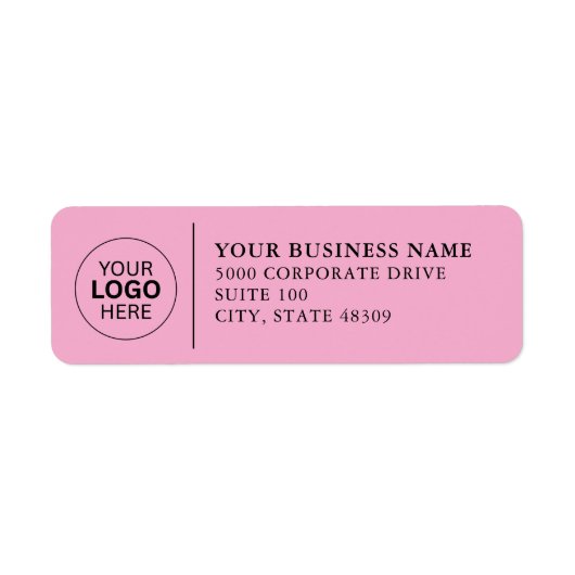 Professional Business Logo Return Address Labels (Voorkant)