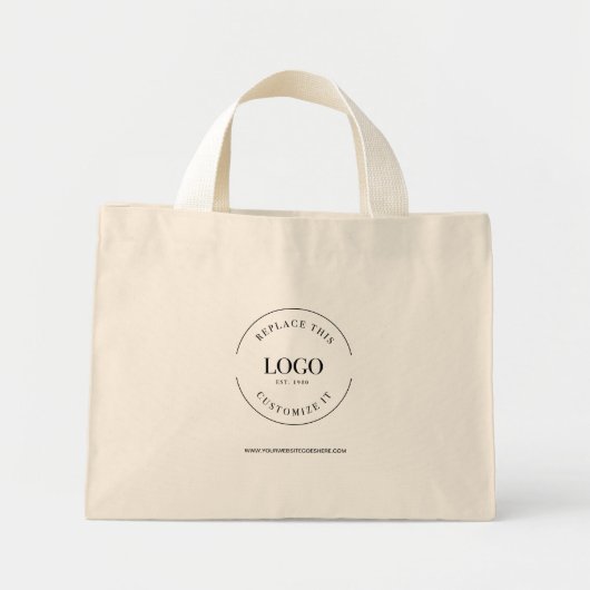 Professional Business Logo website Simple  Mini Tote Bag (Voorkant)