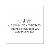 Professional Business Name Title Initials #2 Zelfinktende Stempel (Design)