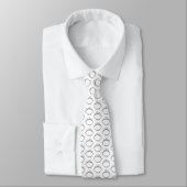 Professional Business Pattern Cute Eyes White Stropdas (Gebonden)