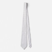 Professional Business Pattern Cute Eyes White Stropdas (Voorkant)