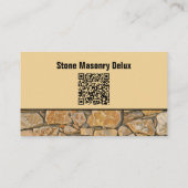 Professional Business Photo Stone Wall & QR Code Visitekaartje (Achterkant)