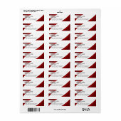 Professional Business Red Etiket (Full Sheet)