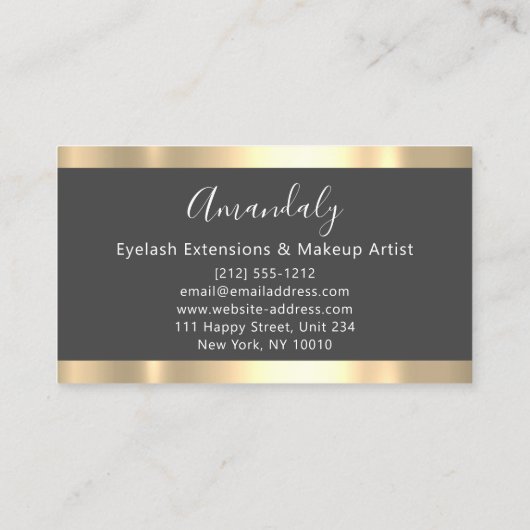 Professional Business Services Gold VIP Grey Visitekaartje (Achterkant)