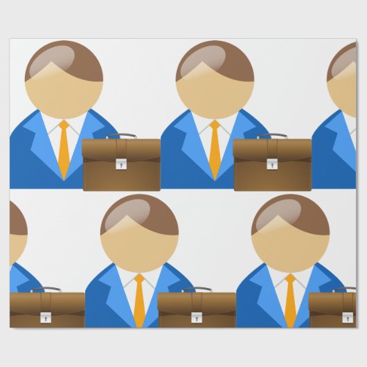 Professional Businessman Icon with Briefcase Cadeaupapier (Vlak)