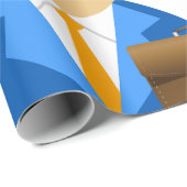 Professional Businessman Icon with Briefcase Cadeaupapier (Rol Hoek)