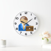Professional Businessman Icon with Briefcase Grote Klok (Huis)