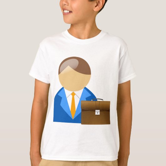 Professional Businessman Icon with Briefcase T-shirt (Voorkant)