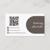 Professional Cafe Coffee Barista Modern Custom Visitekaartje (Achterkant)