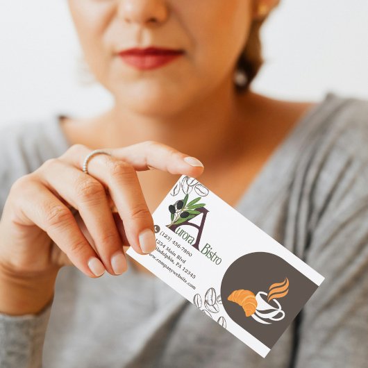 Professional Cafe Coffee Barista Modern Custom Visitekaartje