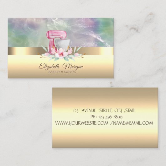 Professional-cake Mixer ventilator holografische P Visitekaartje (Voorkant / Achterkant)