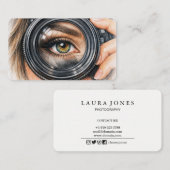 Professional Camera Lens Viewfinder Photography Visitekaartje (Voorkant / Achterkant)