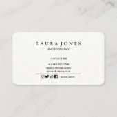 Professional Camera Lens Viewfinder Photography Visitekaartje (Achterkant)