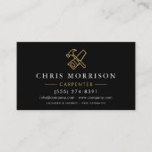 Professional Carpenter Carpentry QR Code Visitekaartje (Voorkant)