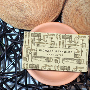 Professional Carpentry Tools  Sepia Visitekaartje