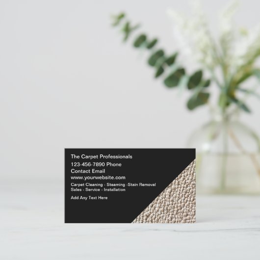 Professional Carpet And Flooring Theme Visitekaartje (Staand voorkant)