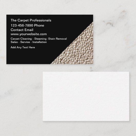 Professional Carpet And Flooring Theme Visitekaartje (Voorkant / Achterkant)
