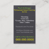 Professional Carpet Cleaning Service Business Card Visitekaartje (Achterkant)