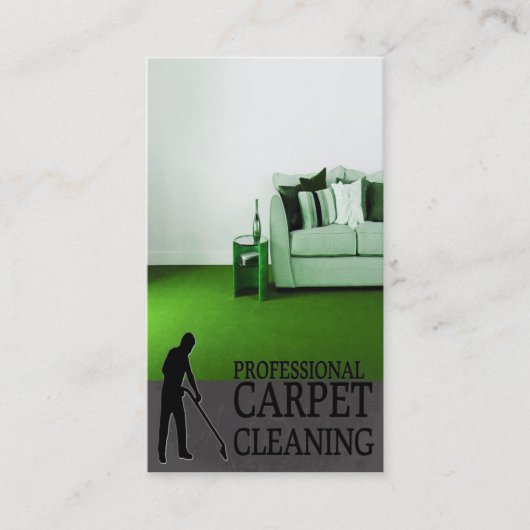 Professional Carpet Cleaning Service Business Card Visitekaartje (Voorkant)