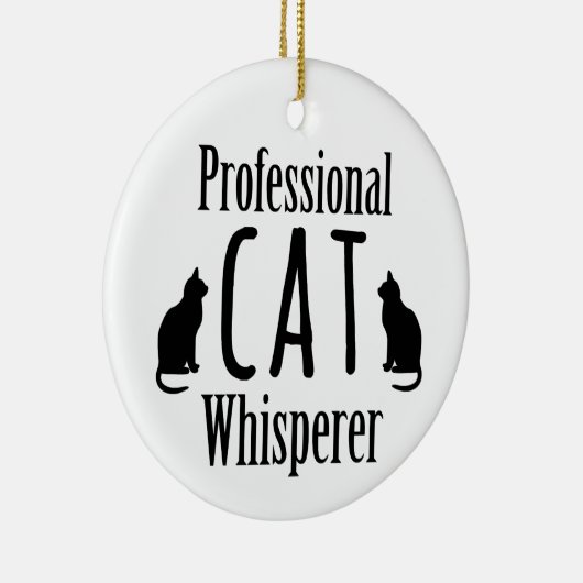 Professional Cat Whisperer Keramisch Ornament (Rechts)