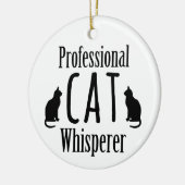 Professional Cat Whisperer Keramisch Ornament (Links)