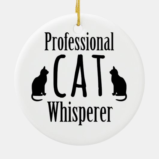 Professional Cat Whisperer Keramisch Ornament (Achterkant)