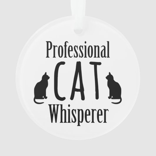Professional Cat Whisperer Ornament (achterkant)